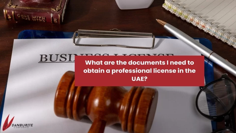 What are the documents I need to obtain a professional license in the UAE?